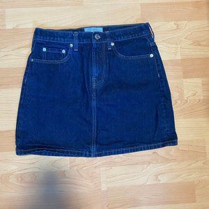 Everlane medium wash denim skirt
